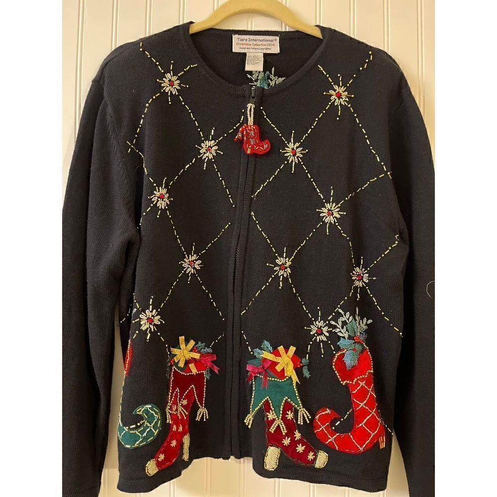 Vintage Christmas sweater by Tiara International sz L